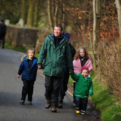 Family walking