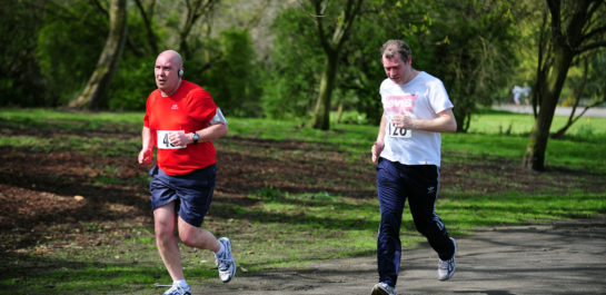 Men running in a race