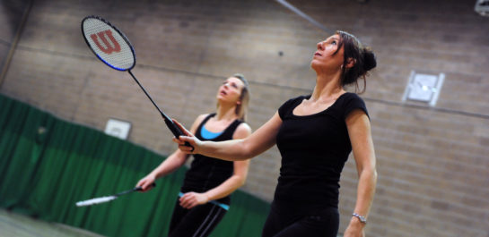 Women Playing Badminton