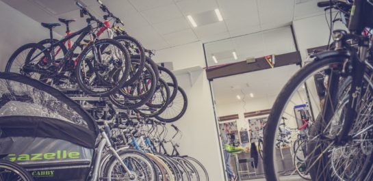 Inside a Bike shop