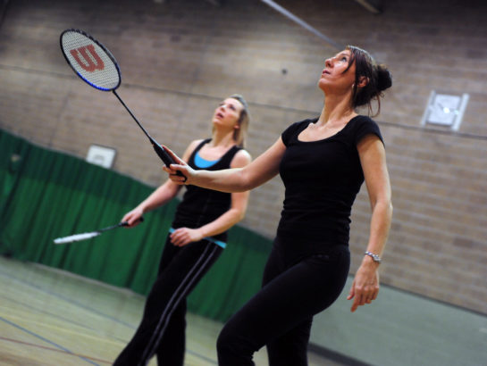 Women Playing Badminton