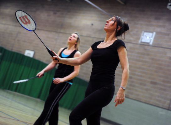 Women Playing Badminton