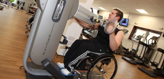 Wheelchair user using an Arm Cycle