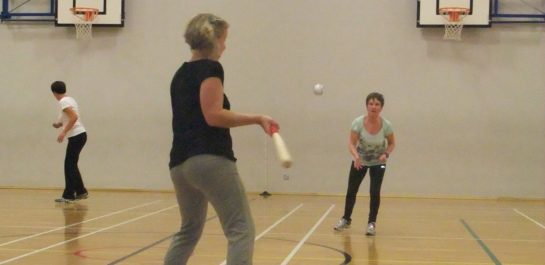 Women playing rounders