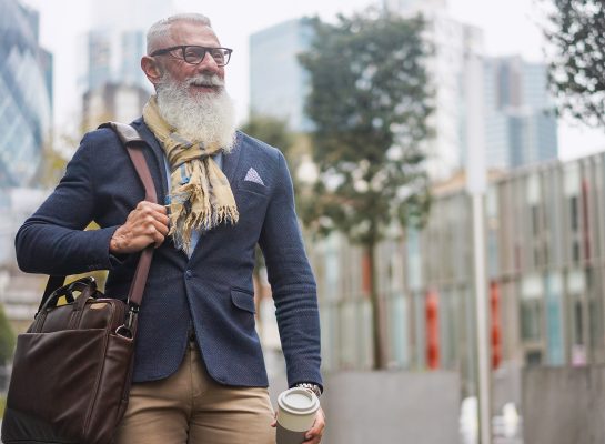 Man Walking to Work